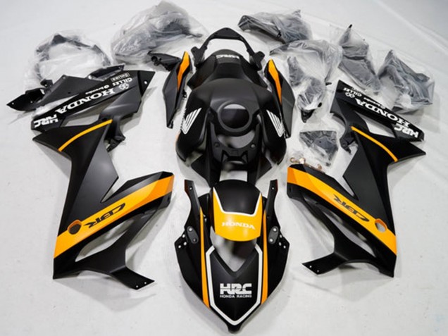 Lojas Carenagens Moto Honda CBR650R 2019-2020 - Preto Fosco Amarelo Branco