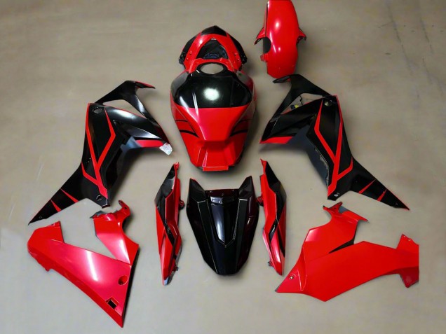 Lojas Carenagens Moto Honda CBR650R 2019-2020 - Vermelho Preto Brilhante Listra