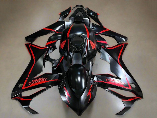 Lojas Carenagens Moto Honda CBR650R 2019-2020 - Preto Brilhante Vermelho Listra