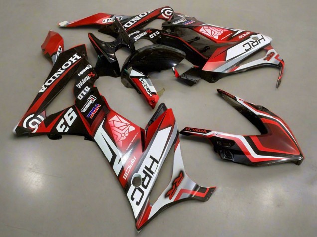 Lojas Carenagens Moto Honda CBR650R 2019-2020 - Branco Vermelho Preto Brilhante HRC