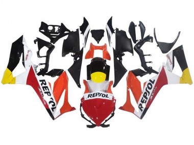 Lojas Carenagens Moto Honda CBR650R 2019-2020 - Laranja Branco Vermelho Amarelo Preto Brilhante Repsol