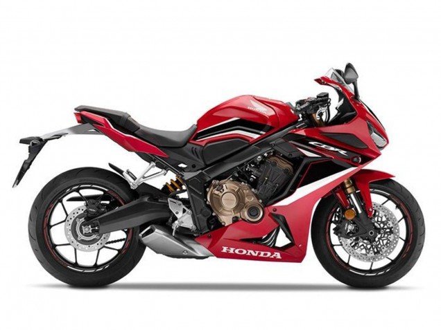 Lojas Carenagens Moto Honda CBR650R 2019-2020 - Vermelho Branco Preto Fosco