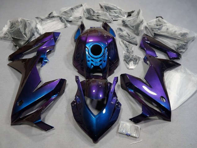Lojas Carenagens Moto Honda CBR650R 2021-2023 - Camaleão Azul Roxo