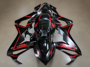 Lojas Carenagens Moto Honda CBR650R 2021-2023 - Preto Brilhante Vermelho Listra