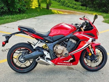 Lojas Carenagens Moto Honda CBR650R 2021-2023 - Vermelho Branco Preto Listra