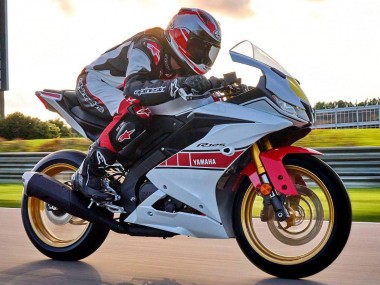 Lojas Carenagens Moto Yamaha YZF R125 2019-2024 - Branco Vermelho Amarelo