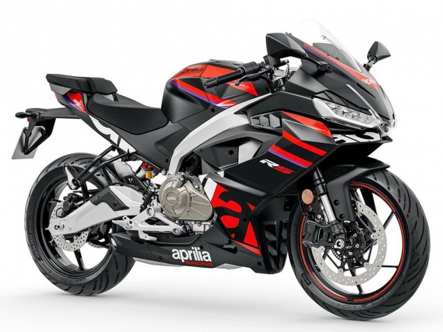Lojas Carenagens Moto Aprilia RS457 2024-2025 - Preto Fosco Vermelho