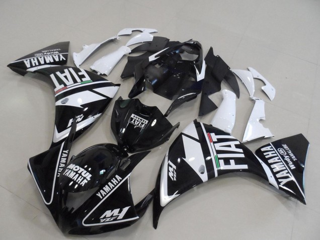 Lojas Carenagens Moto Yamaha YZF R1 2009-2011 - Branco Preto Motul Fiat
