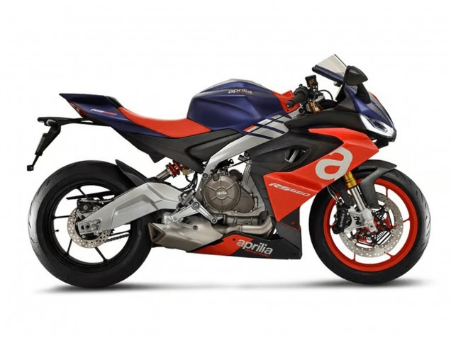 Lojas Carenagens Moto Aprilia RS660 2020-2024 - Matte Azul Vermelho Prata