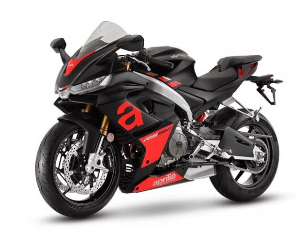 Lojas Carenagens Moto Aprilia RS660 2020-2024 - Preto Fosco Vermelho