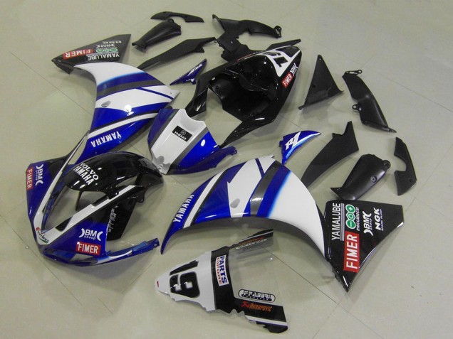 Lojas Carenagens Moto Yamaha YZF R1 2009-2011 - Branco Azul Preto Fimer Yamalube
