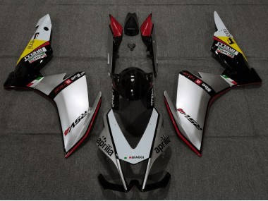 Lojas Carenagem Moto Aprilia RSV4 1000 2009-2015 - Prata Vermelho Preto Amarelo