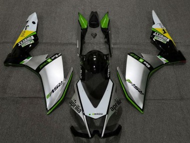 Lojas Carenagens Moto Aprilia RSV4 1000 2009-2015 - Prata Preto Verde Amarelo