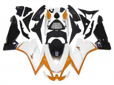 Lojas Carenagens Moto Aprilia RSV4 1000 2009-2015 - Branco Laranja Preto