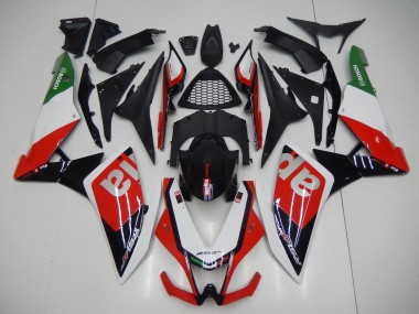 Lojas Carenagens Moto Aprilia RSV4 1000 2009-2015 - Vermelho Branco Preto Verde Cinzento