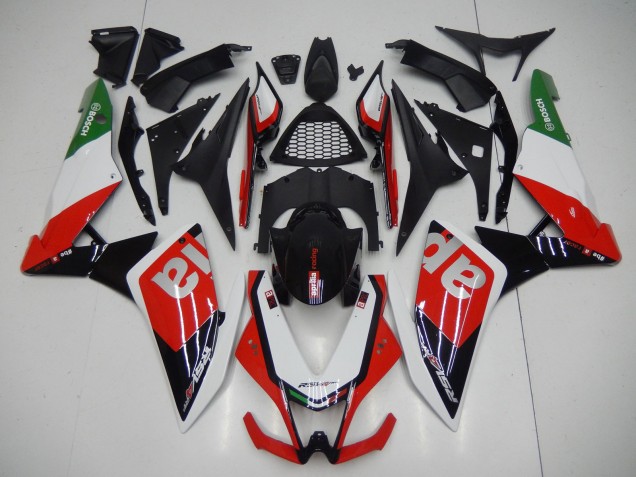 Lojas Carenagens Moto Aprilia RSV4 1000 2009-2015 - Vermelho Branco Preto Verde Cinzento
