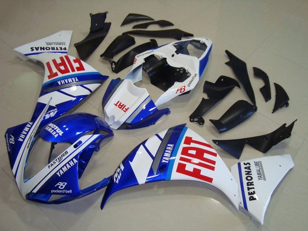 Lojas Carenagens Moto Yamaha YZF R1 2009-2011 - Branco Azul Vermelho Fiat