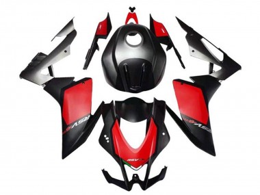 Lojas Kits Carenagem Moto Aprilia RSV4 1000 2009-2015 - Preto Fosco Vermelho Cinzento