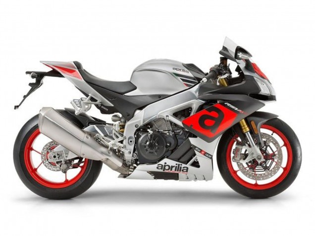 Lojas Carenagens Moto Aprilia RSV4 1000 2009-2015 - Prata Vermelho Preto
