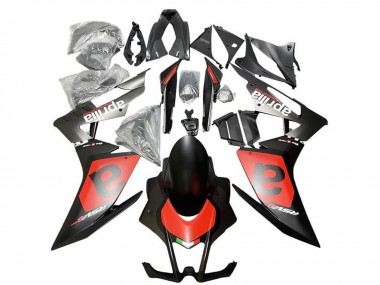 Lojas Carenagens Moto Aprilia RSV4 1000 2009-2015 - Preto Fosco Vermelho Branco