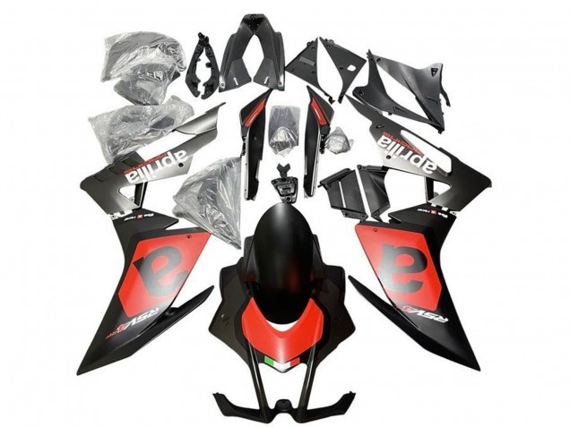 Lojas Carenagens Moto Aprilia RSV4 1000 2009-2015 - Preto Fosco Vermelho Branco
