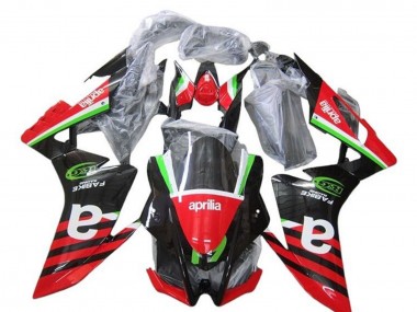 Lojas Carenagens Moto Aprilia RSV4 1000 2009-2015 - Vermelho Verde Preto Listra