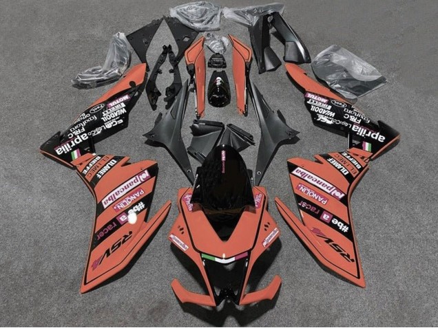 Lojas Carenagens Moto Aprilia RSV4 1000 2009-2015 - Laranja Preto