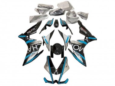 Lojas Carenagens Moto Aprilia RSV4 1000 2009-2015 - Prata Preto Azul