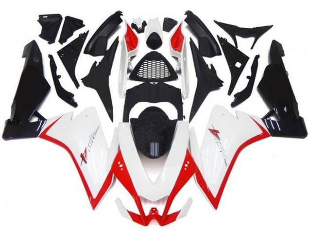 Lojas Carenagens Moto Aprilia RSV4 1000 2009-2015 - Branco Vermelho Preto