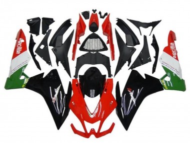 Lojas Carenagens Moto Aprilia RSV4 1000 2009-2015 - Vermelho Preto Verde Branco