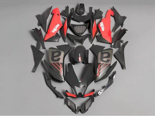 Lojas Carenagens Moto Aprilia RSV4 1000 2009-2015 - Preto Fosco Vermelho Cinzento