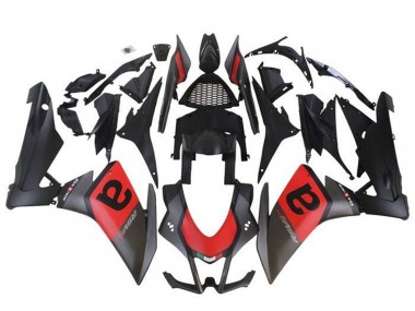 Lojas Carenagens Moto Aprilia RSV4 1000 2009-2015 - Preto Fosco Vermelho
