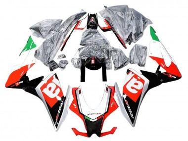 Lojas Carenagens Moto Aprilia RSV4 1000 2016-2020 - Vermelho Preto Prata Verde