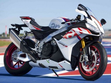 Lojas Carenagens Moto Aprilia RSV4 1100 2021-2024 - Branco Vermelho Azul