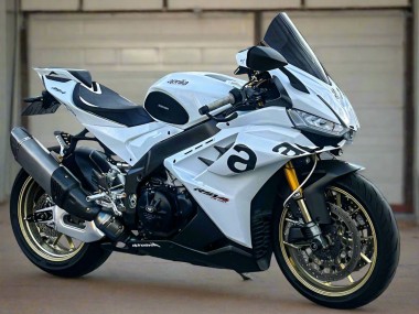 Lojas Carenagens Moto Aprilia RSV4 1100 2021-2024 - Branco Preto