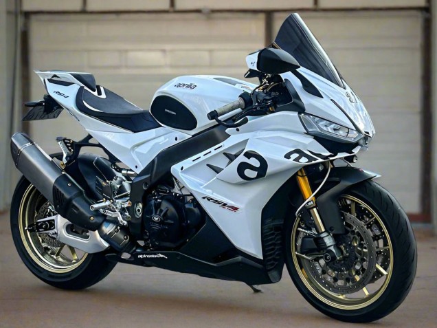 Lojas Carenagens Moto Aprilia RSV4 1100 2021-2024 - Branco Preto