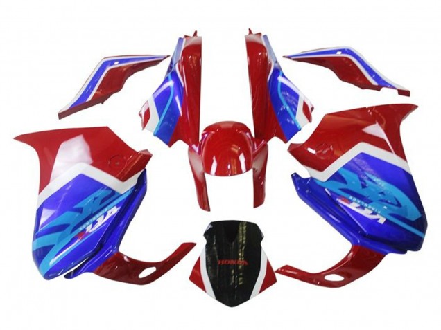Lojas Carenagens Moto Honda VFR 1200 2010-2014 - Branco Vermelho Azul