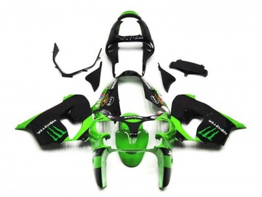 Lojas Carenagens Moto Kawasaki ZX9R 2002-2003 - Verde Preto Monstro