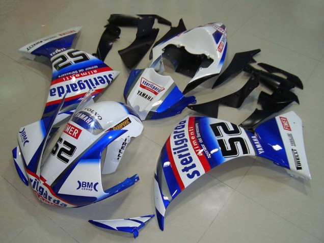 Lojas Carenagens Moto Yamaha YZF R1 2009-2011 - Branco Azul Vermelho Preto Sterilgarda