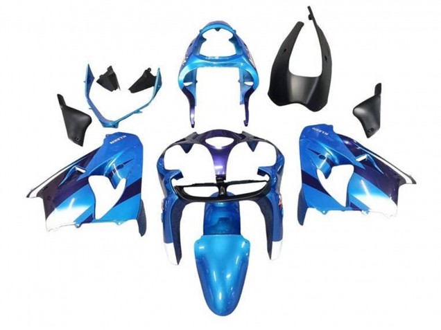Lojas Carenagens Moto Kawasaki ZX9R 2002-2003 - Azul Branco Preto
