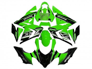 Lojas Carenagens Moto Kawasaki ZX10R 2004-2005 - Preto Verde Prata