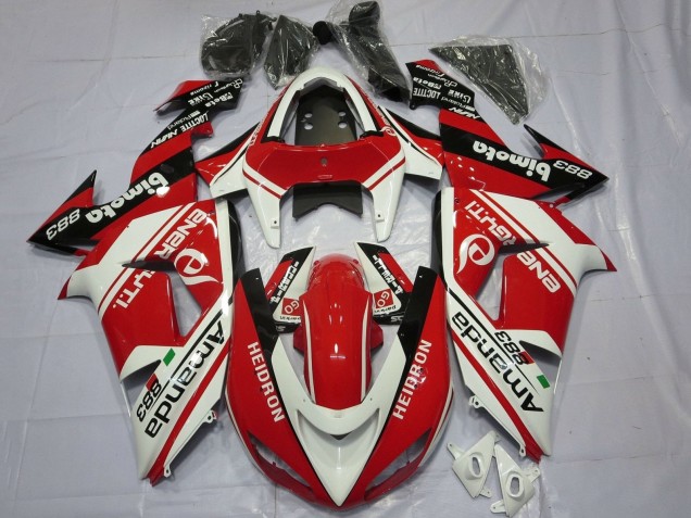 Lojas Carenagens Moto Kawasaki ZX10R 2006-2007 - Branco Vermelho Preto Amauda 883 Heidron