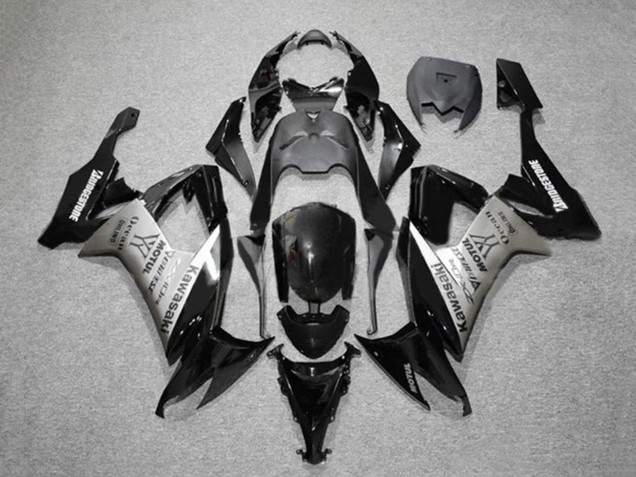 Lojas Carenagens Moto Kawasaki ZX10R 2008-2010 - Preto Brilhante Cinzento Bridgestone Motul