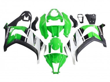 Lojas Carenagens Moto Kawasaki ZX10R 2011-2015 - Verde Branco Preto Listra