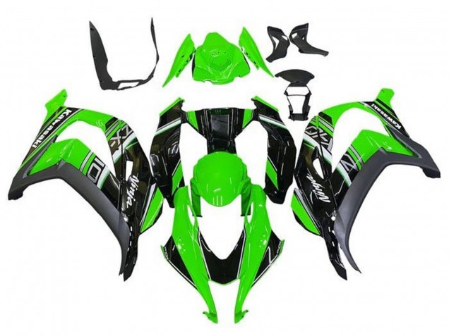 Lojas Carenagens Moto Kawasaki ZX10R 2016-2020 - Verde Preto Cinzento