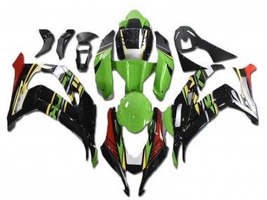 Lojas Carenagens Moto Kawasaki ZX10R 2016-2020 - Verde Vermelho Amarelo Preto