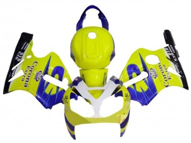 Lojas Carenagens Moto Kawasaki ZX12R 2000-2001 - Amarelo Branco Azul Corona Extra