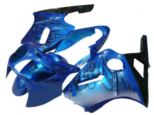 Lojas Carenagens Moto Kawasaki ZX12R 2002-2006 - Azul Chama Preto