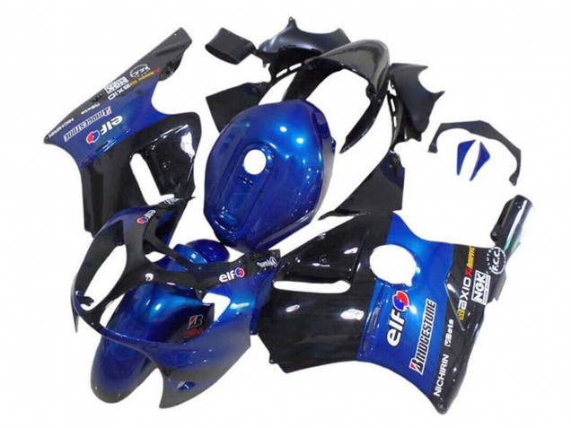 Lojas Carenagens Moto Kawasaki ZX12R 2002-2006 - Azul Preto Brilhante Elf Bridgestone