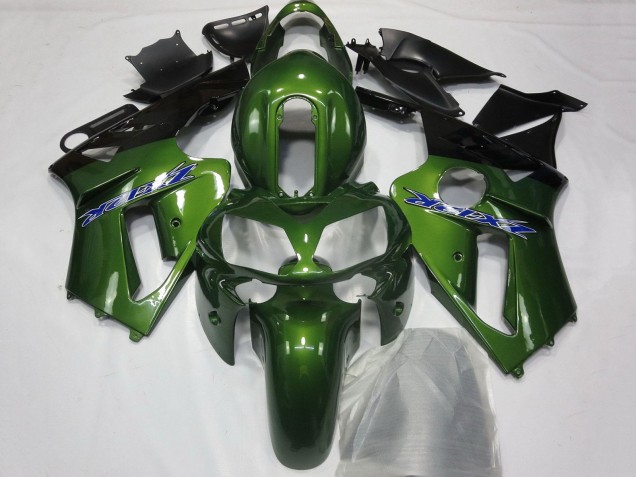 Lojas Carenagens Moto Kawasaki ZX12R 2002-2006 - Verde Escuro Preto Azul
